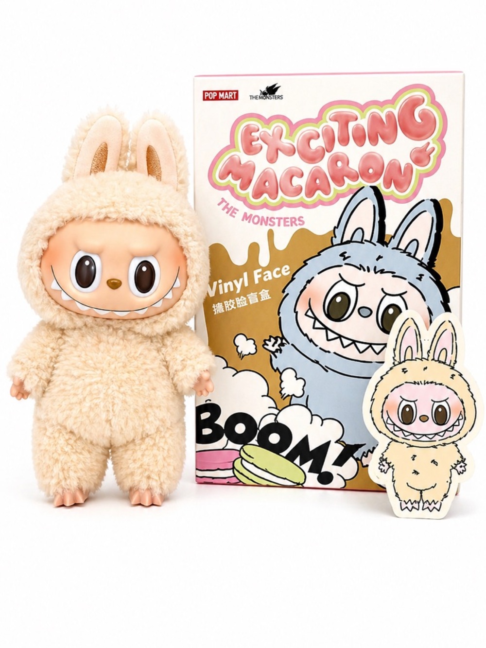 POP MART The Monsters Exciting Macaron Vinyl Plush Soymilk Labubu